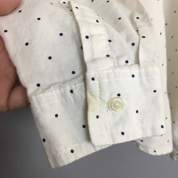 💋SOLD💋Old Navy Polkadot Button Down Long Sleeve - Picture 7 of 8